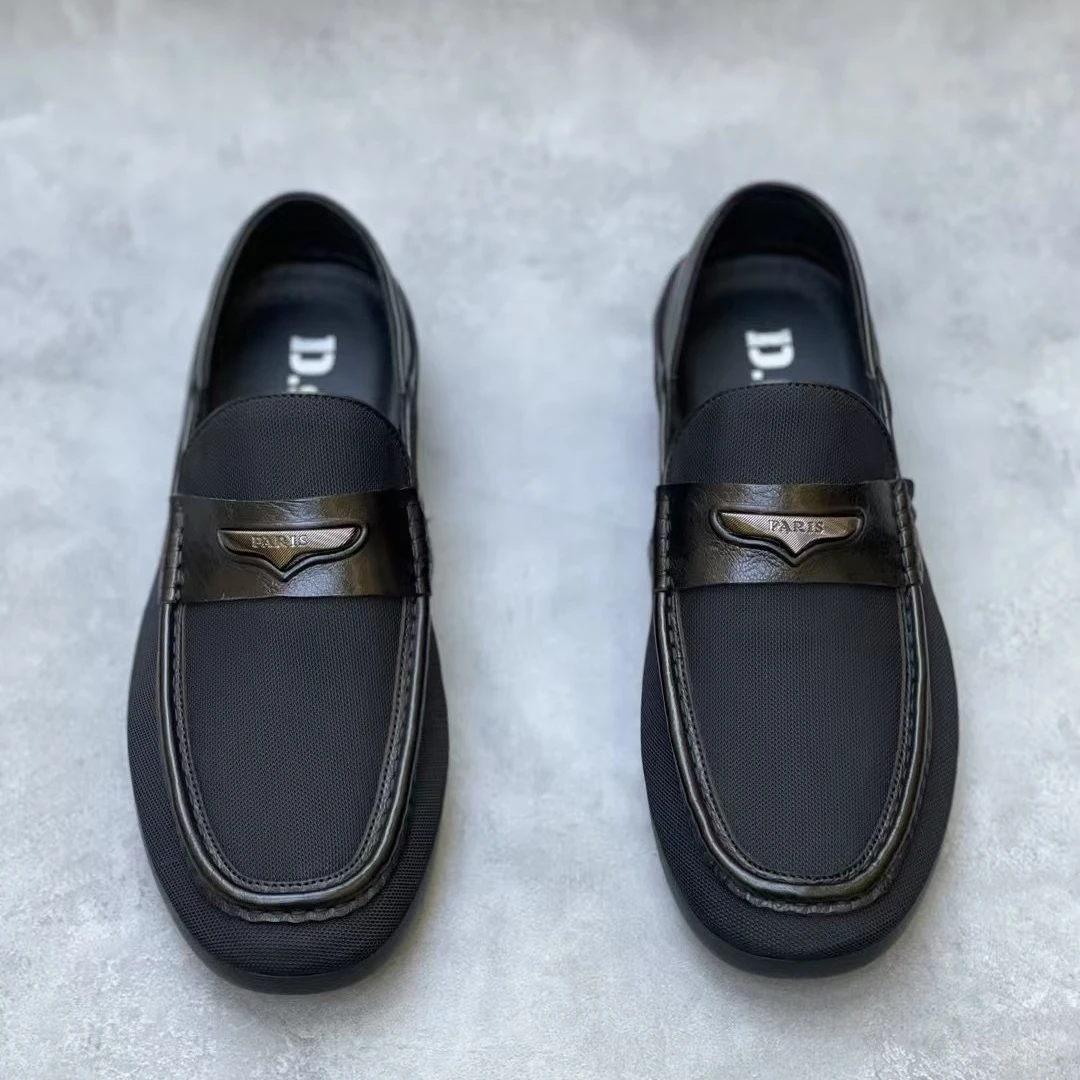 3A208-1夏季轻奢男士时尚百搭低帮软面平地舒适透气男士休闲男鞋