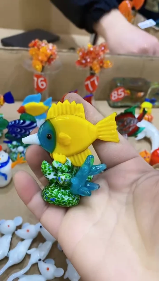 【闪购商品】琉璃手工艺品珊瑚黄鱼