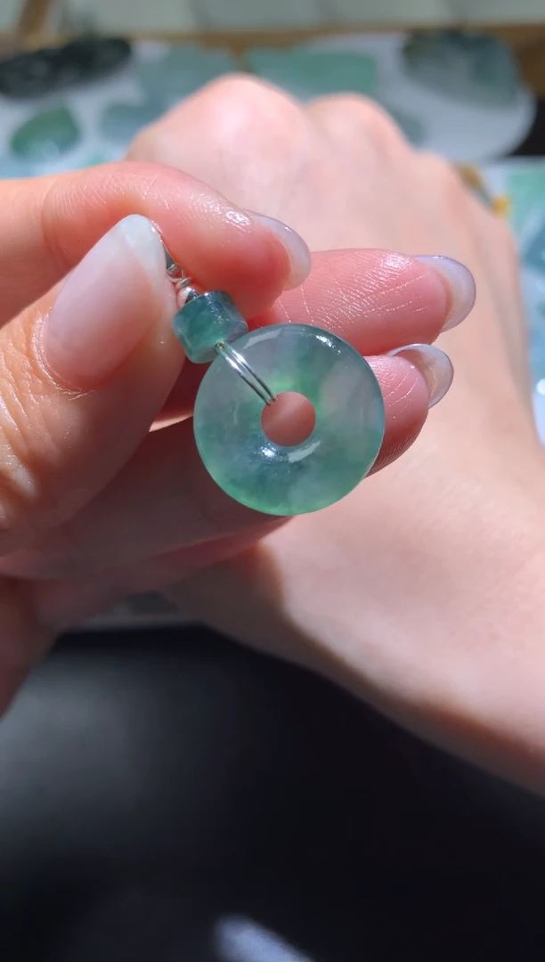翡翠未镶嵌耳饰净货