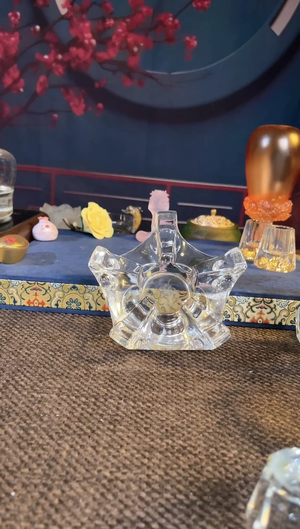 水晶五爪烛台0000