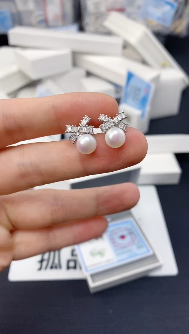 未镶嵌耳饰淡水珍珠ED1025