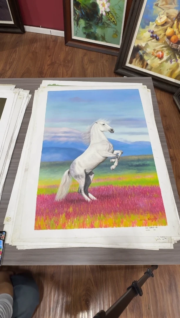 油画【55号】约90*60丨朝鲜原创纯手绘孤品油画丨顺丰包邮