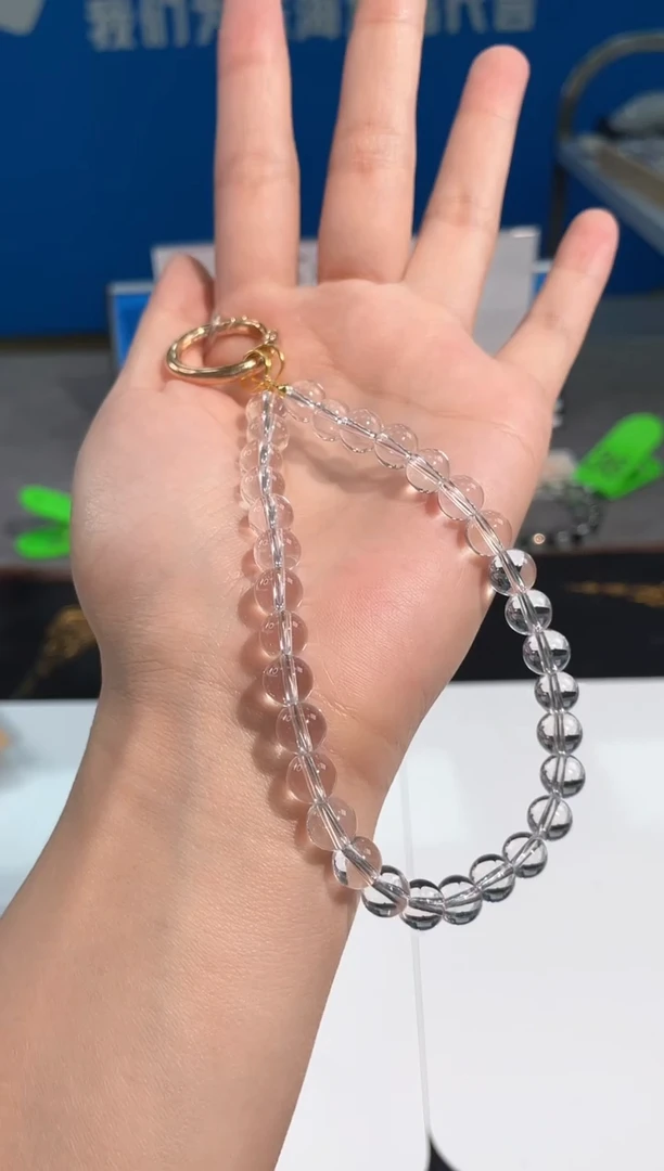 【闪购商品】水晶手链未镶嵌72号白水手机挂