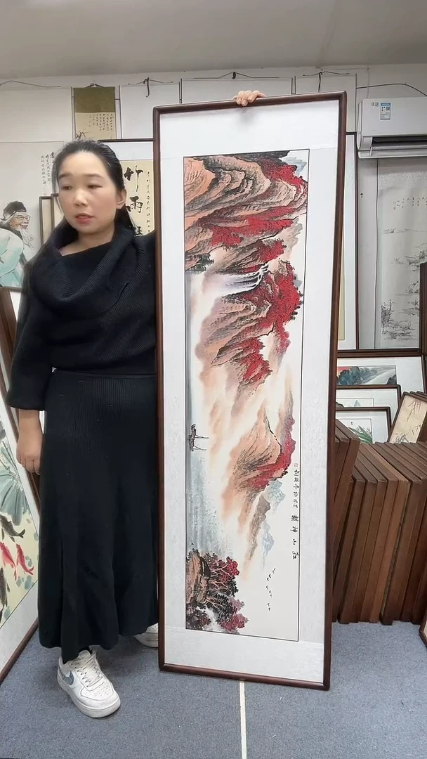 国画实木画框京东包邮手绘