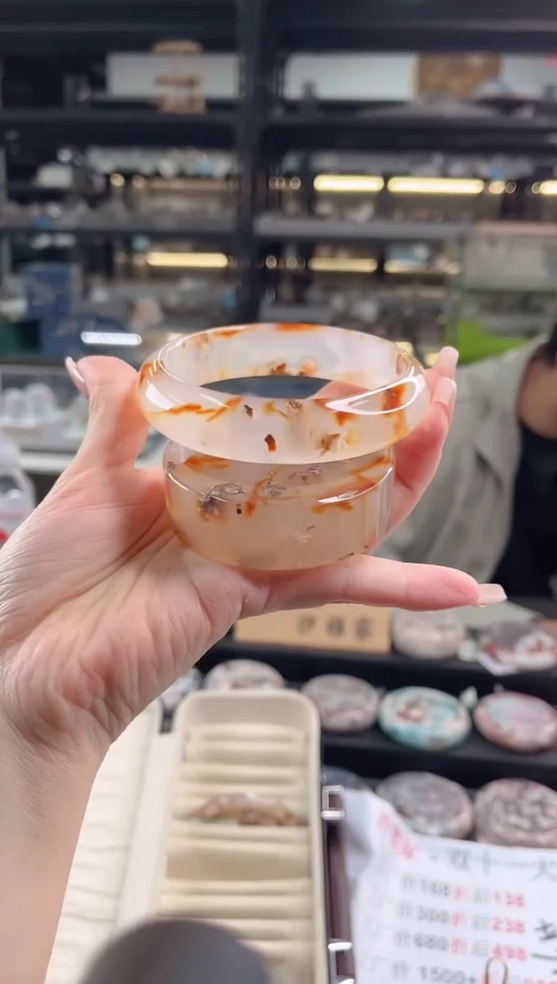 未镶嵌手镯石英质玉68圈口（赠品镯心）602