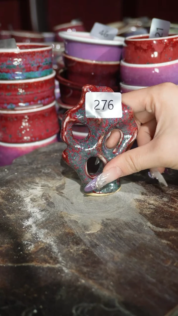 摆件陶精品窑变钧瓷茶器