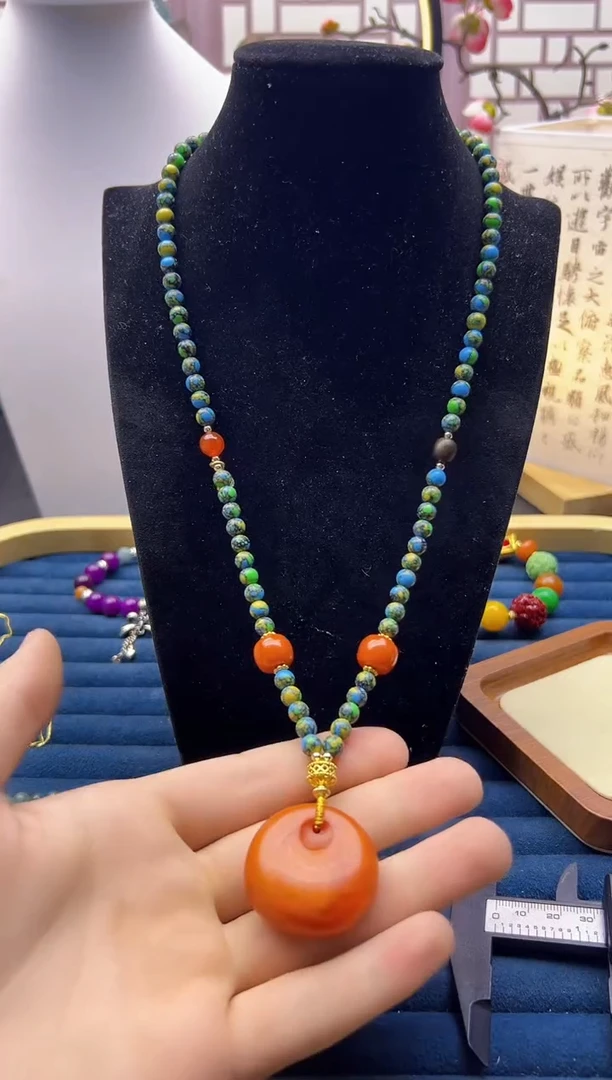 【闪购商品】蜜蜡颈饰14K金镶嵌X134