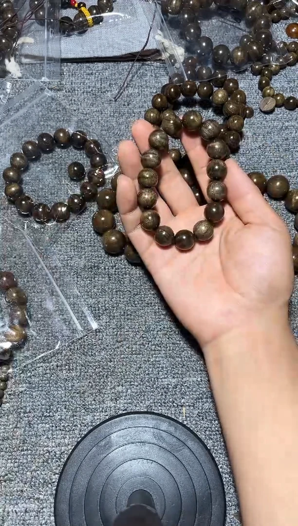金丝楠手串/手链阴沉金丝楠1.5果香影子波47