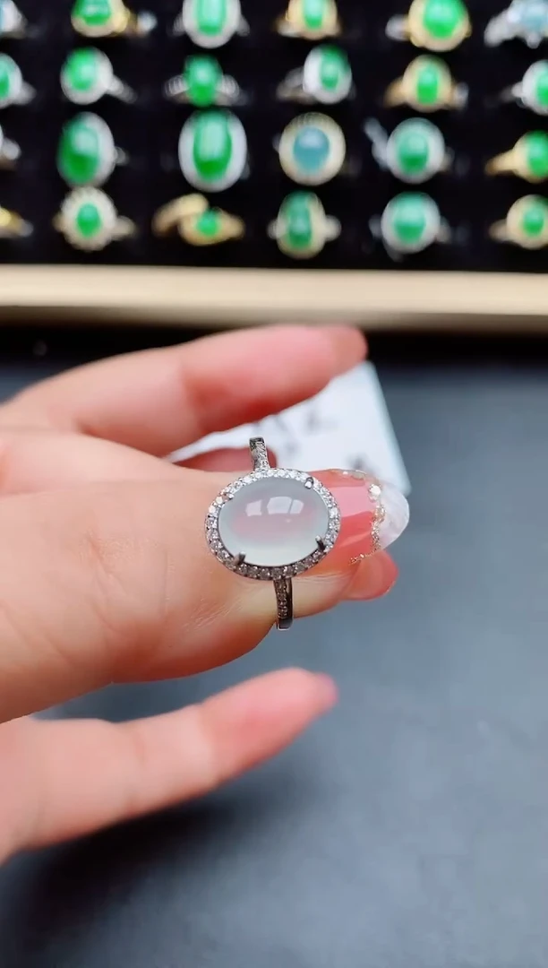 【闪购商品】翡翠戒指银S925镶嵌50800