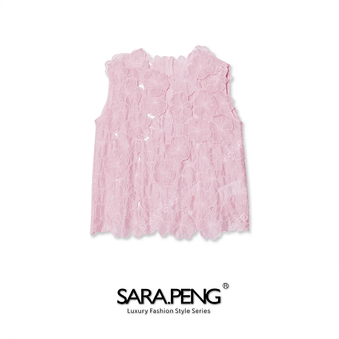 S.PENG花神驾到｜高级减龄立体花瓣无袖上衣｜立体美感｜灵动有范