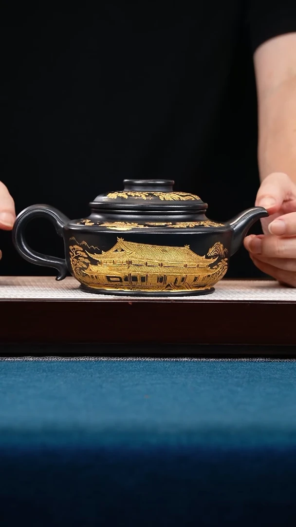 茶壶紫砂石黄道心石瓢