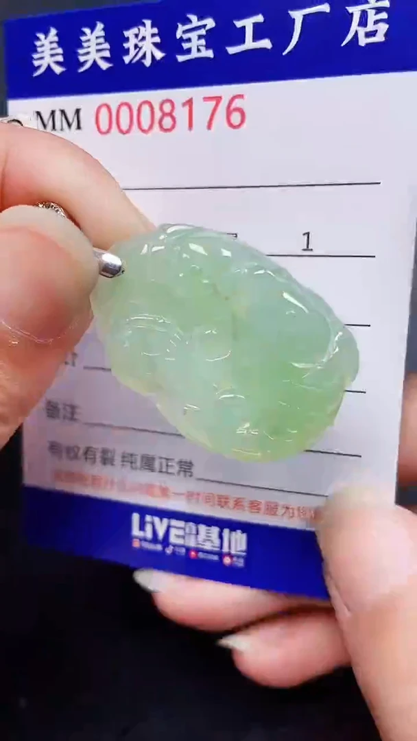 翡翠银S925镶嵌颈饰8176