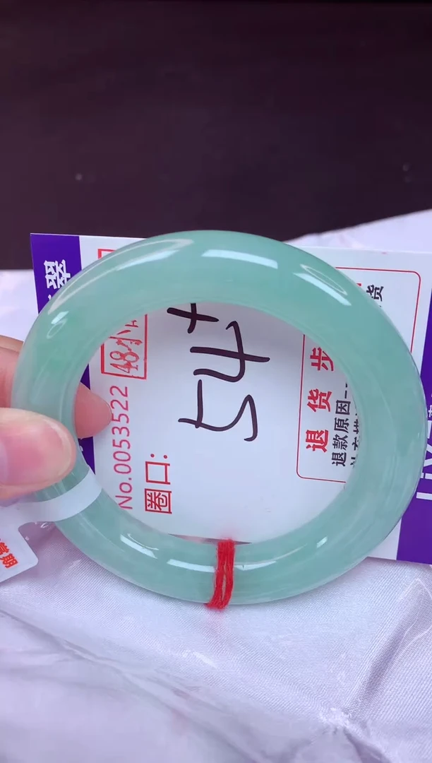 未镶嵌手镯翡翠54（48小时鉴赏期 ）