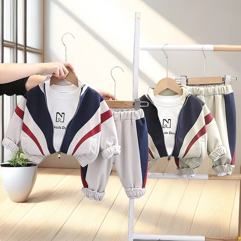【三件套】2025春装上新中小童森系风格衬衣马甲工装裤高品质童装潮