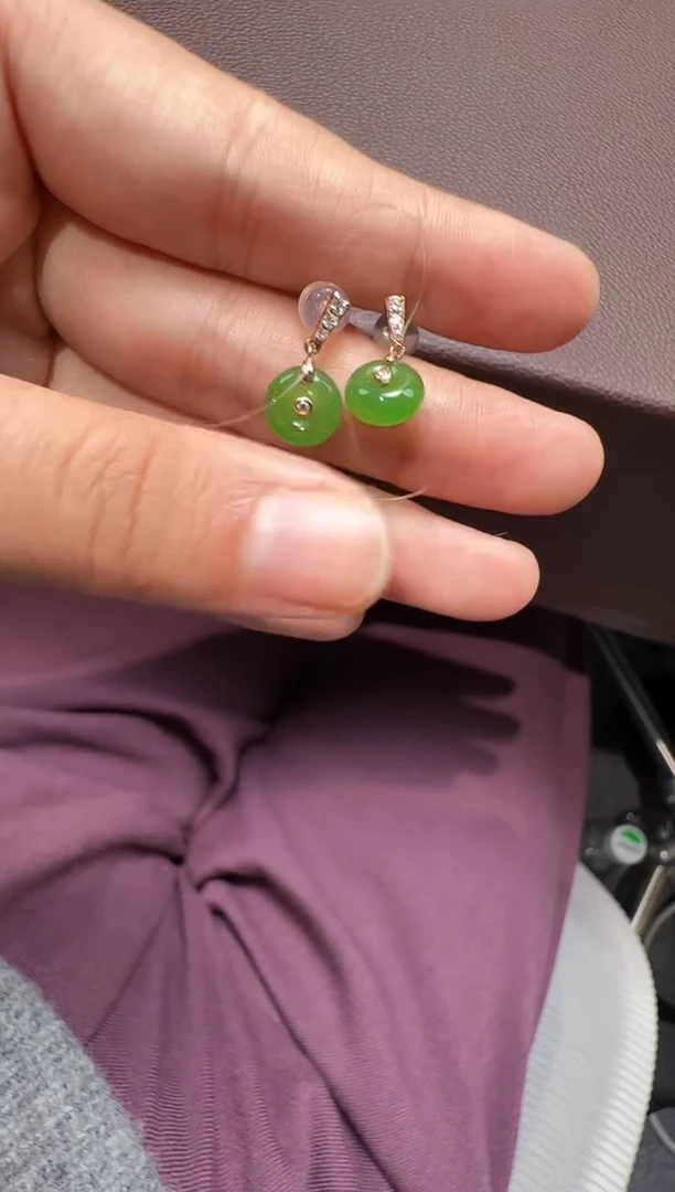 颈饰18K金镶嵌和田玉41-592-10.10多样性拍一发一