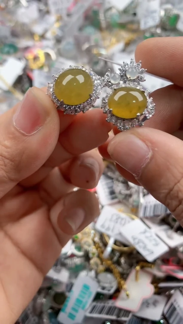 银S925镶嵌戒指翡翠222----2