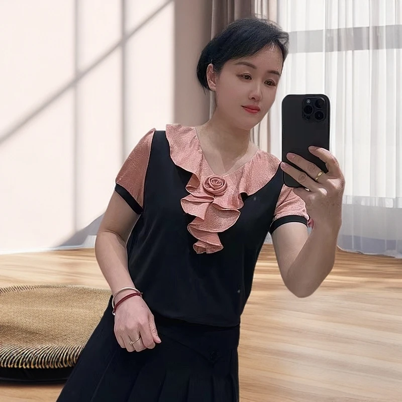 6816气质独特魅力短袖T恤