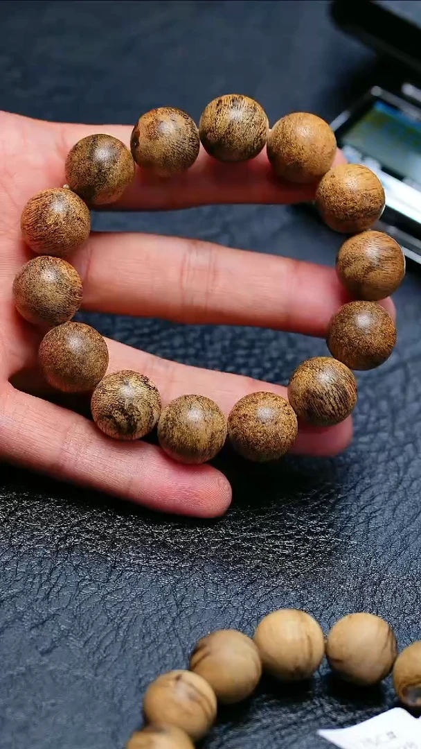 手串沉香正区老惠安黄熟香1.6单圈23g+