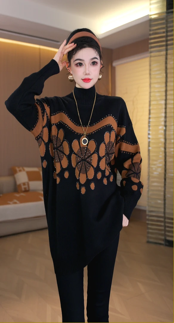 加厚保暖【骄阳印记】秋冬必备时尚洋气新款上档次毛衣上衣-3094#