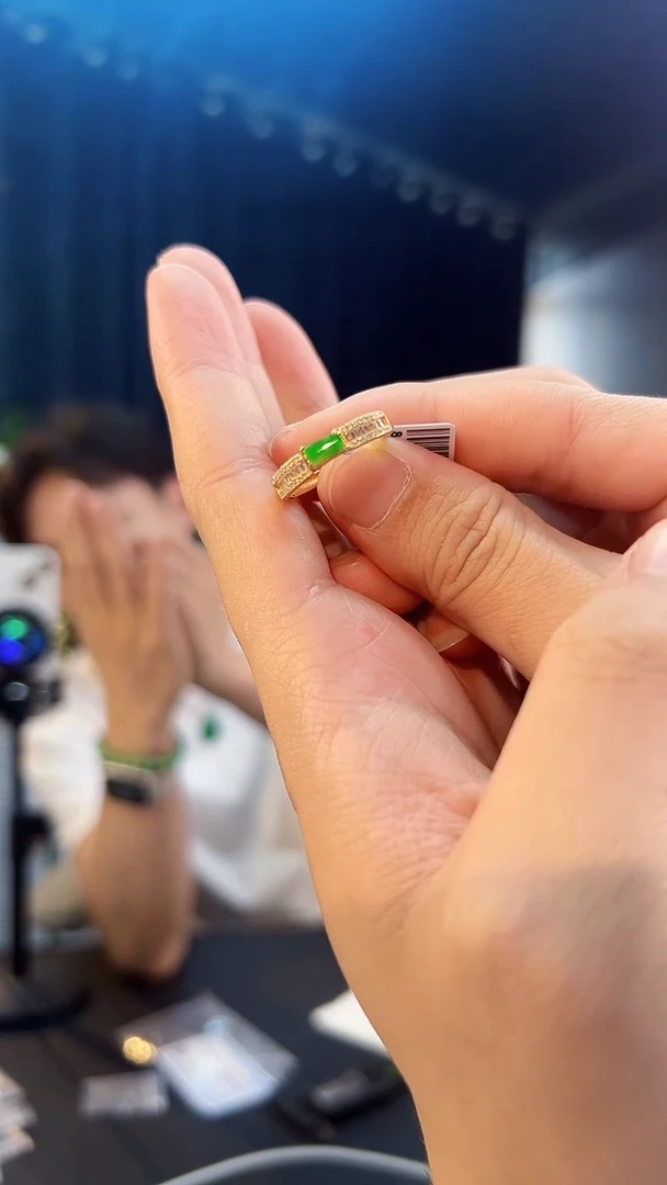 翡翠戒指银S925镶嵌缅料A货/支持复检/一件