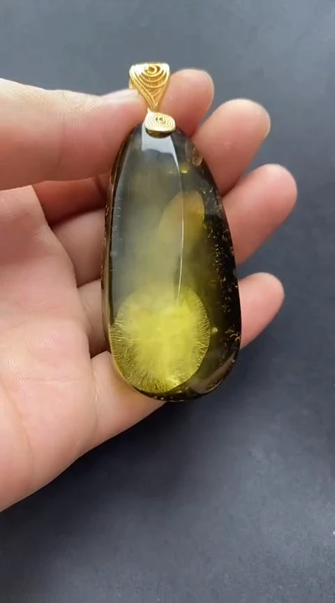 未镶嵌琥珀裸石琥珀吊坠