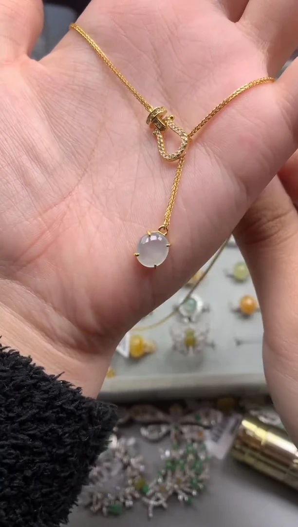 银S925镶嵌戒指翡翠项链5