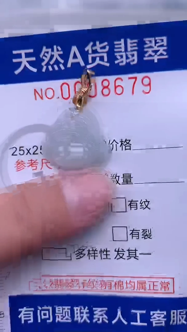 翡翠未镶嵌吊坠(不含链)1