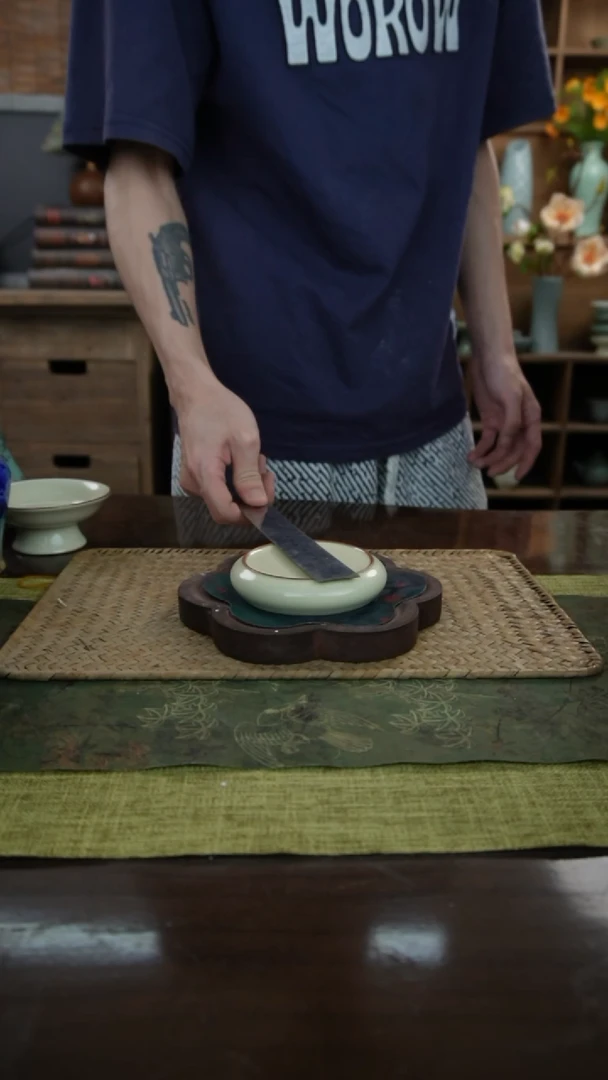 陶瓷一件包邮黄色壶承