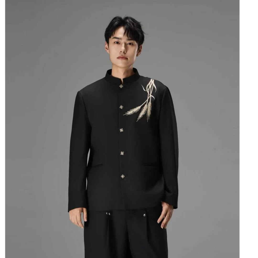 A06-42128-CNE春秋季正面麦穗印花时尚休闲外套