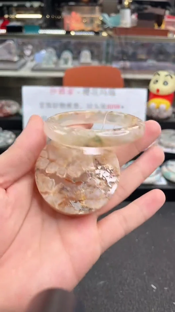 未镶嵌手镯石英质玉58圈口 （赠品镯心）3886181