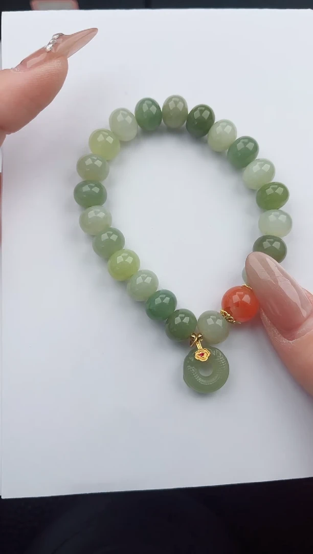 【闪购商品】和田玉手串未镶嵌222微色差T1