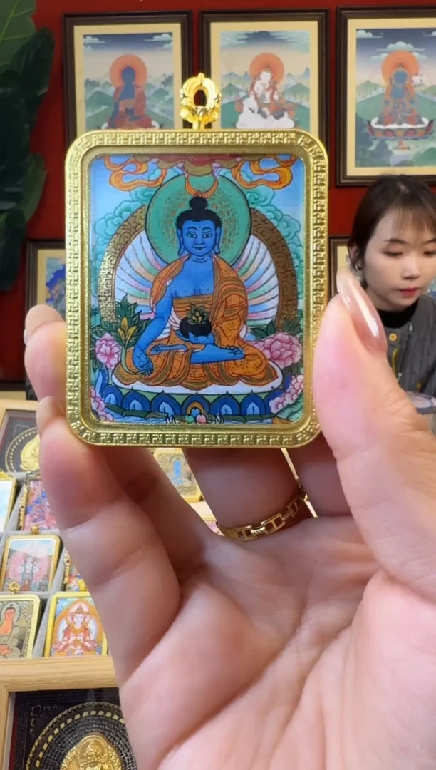 吊坠药老师-热贡纯手绘