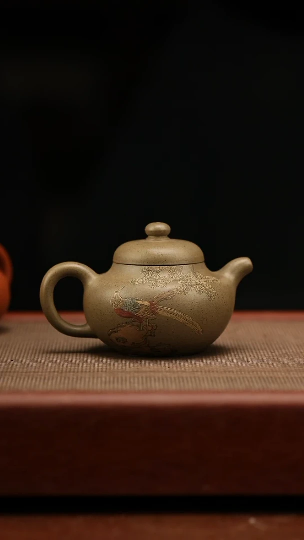 茶壶紫砂还原烧 柿圆 前程似锦120毫升