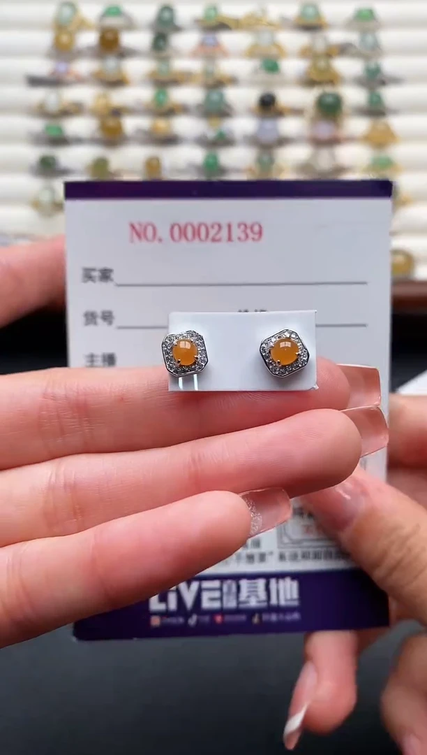 银S925镶嵌戒指翡翠444444+7