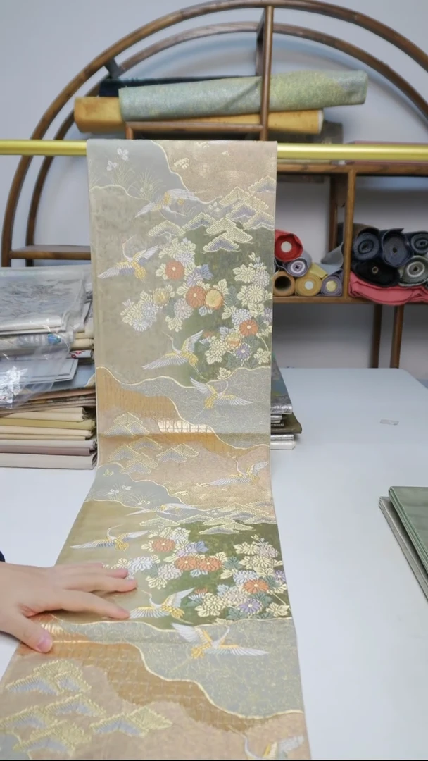 织绣97 仙鹤花卉螺钿