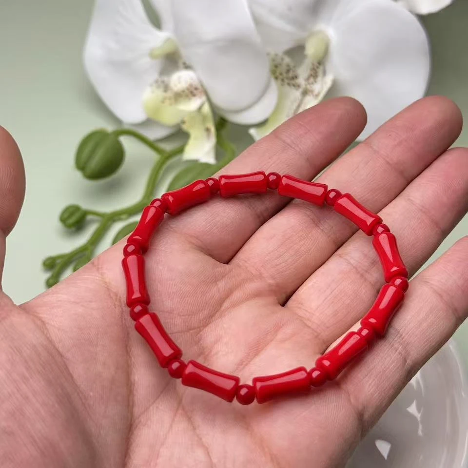 天然红色高端手串(多样性发其一）a068