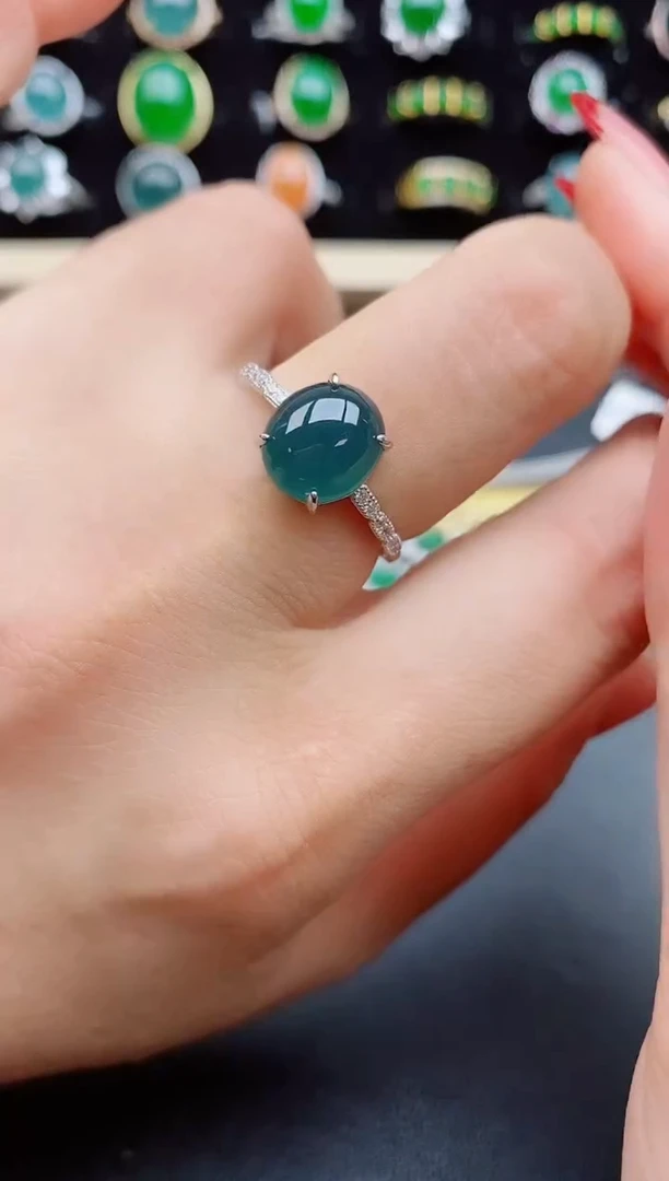 【闪购商品】翡翠戒指银S925镶嵌21321