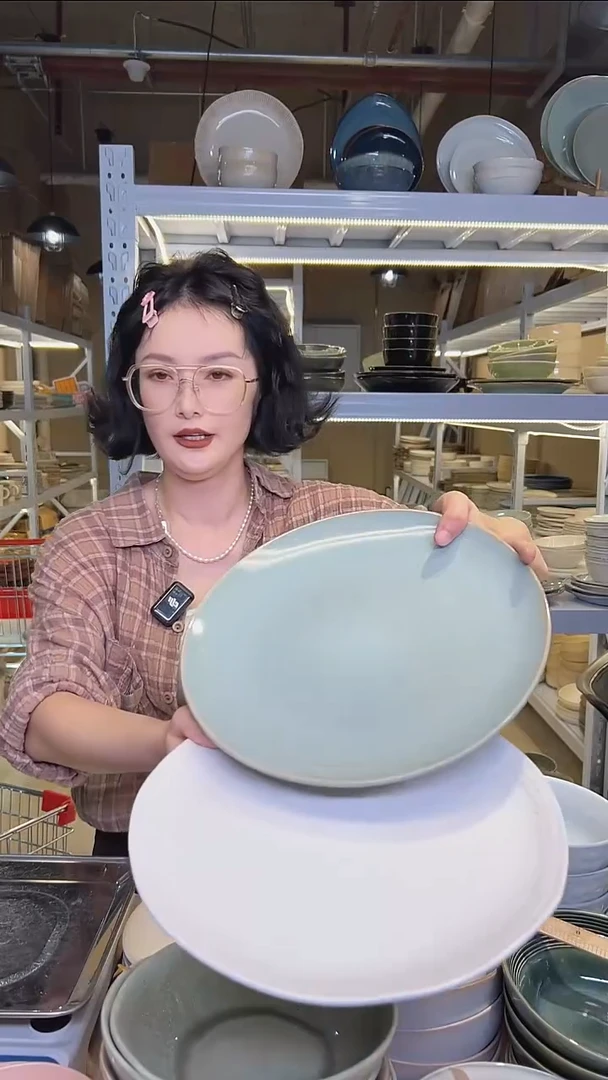 瓷156外贸尾货高温釉下彩陶瓷餐具默认微瑕
