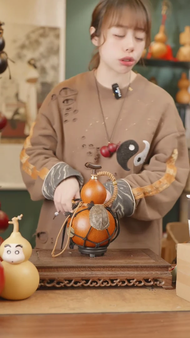 【闪购商品】131号精品天然大漆工艺防渗内胆酒葫芦~