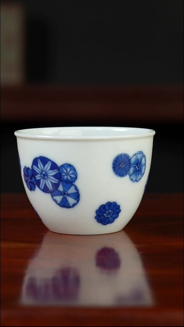 祖传窑  真柴窑传承400年皮球花单杯