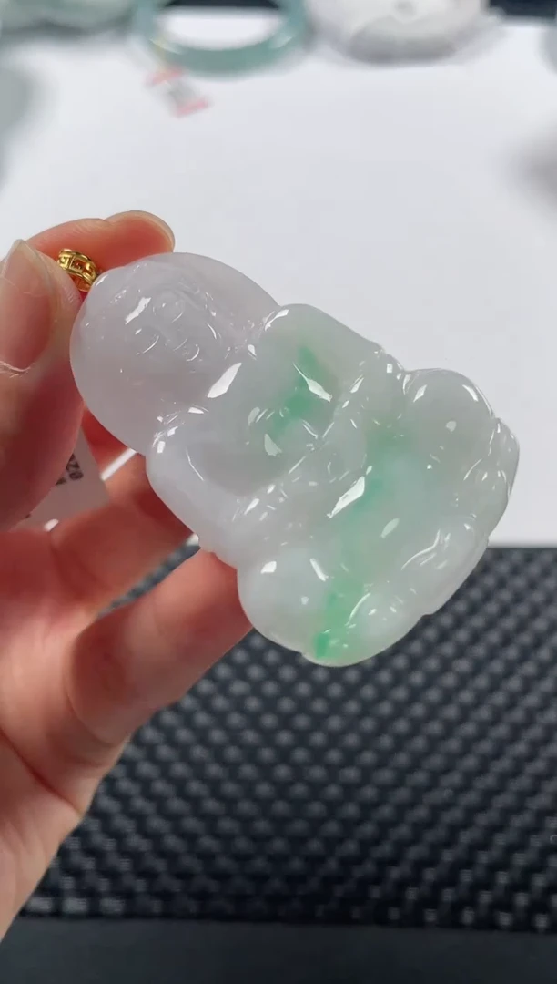 颈饰18K金镶嵌翡翠基地发货H 1504