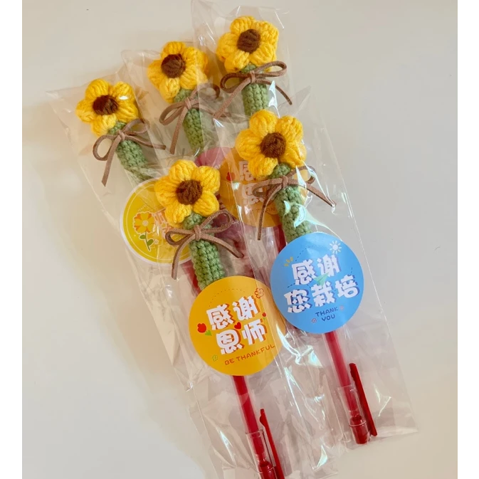 （莹火虫手作）自制泡芙花红笔教师节礼物妙笔生花送礼自用