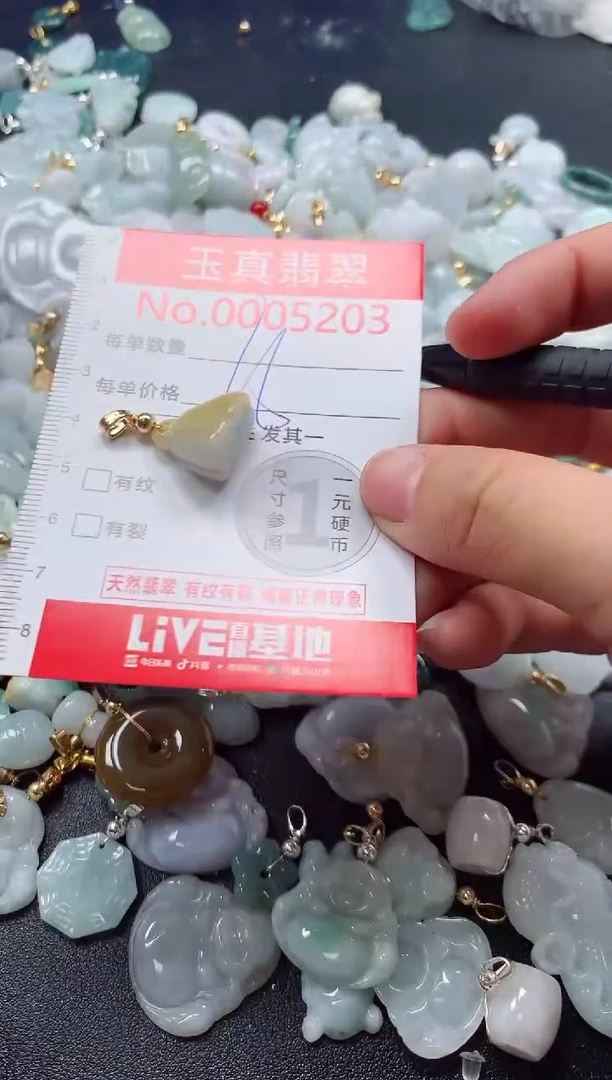吊坠(不含链)未镶嵌翡翠5203