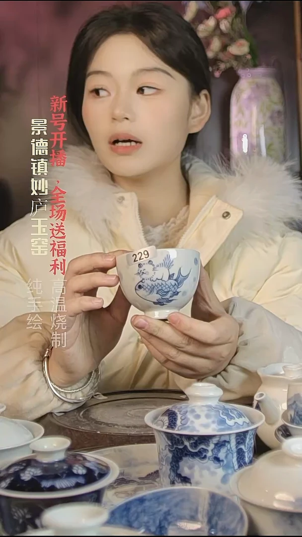 盘陶妙庐玉窑鸡心杯229