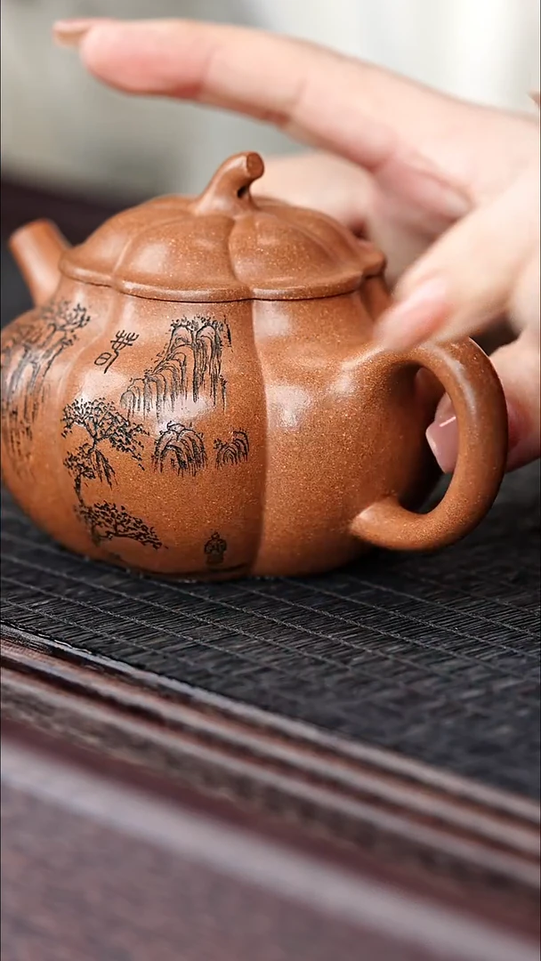 茶壶紫砂55 蒋彦 茄瓜 芙蓉沉香泥 180毫升