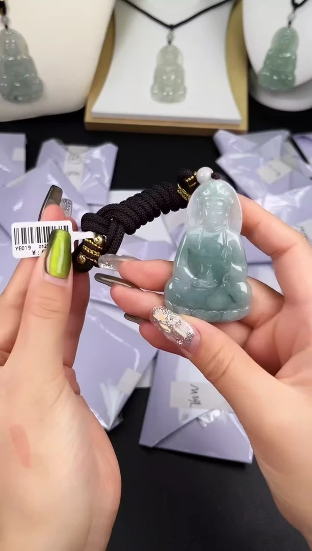 颈饰未镶嵌翡翠YE019素衣观音+送同款绳子