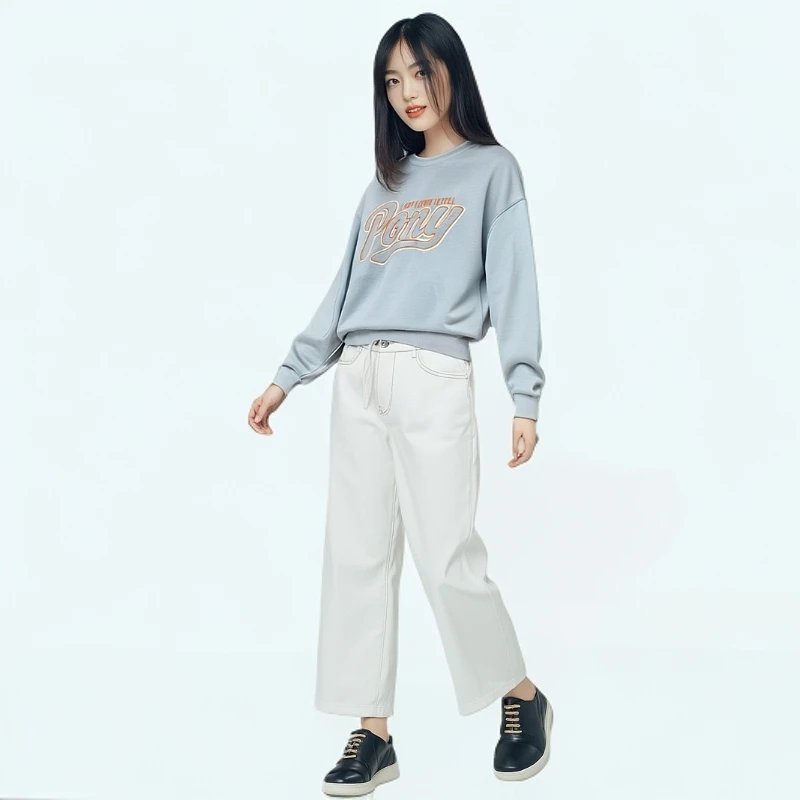 PONY中性圆领卫衣春季常规休闲时尚圆领秋季21U2GS50