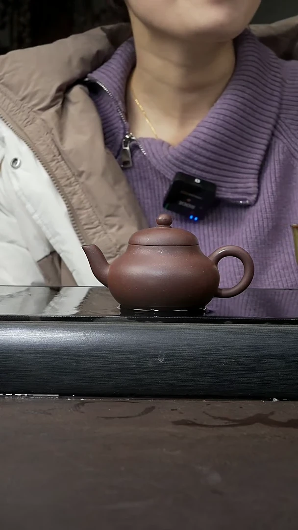 【闪购商品】紫砂茶壶梨形 底槽清 140cc  011