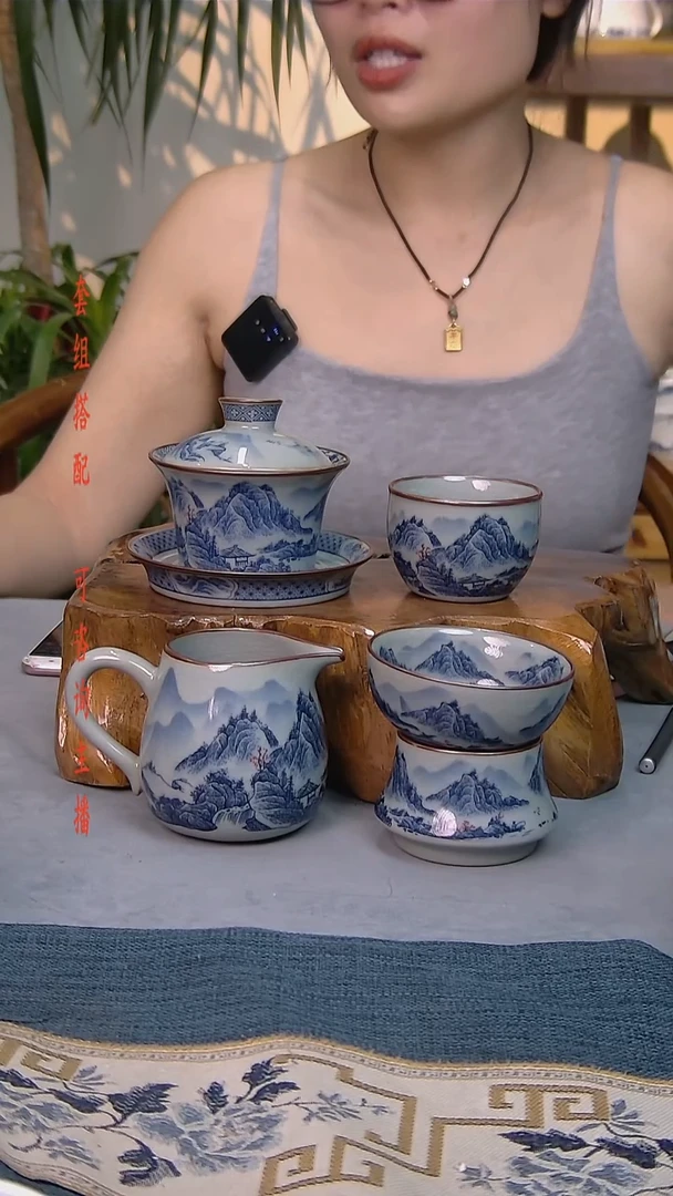 简装家用款4件套 老陶泥开片纹陶瓷茶具