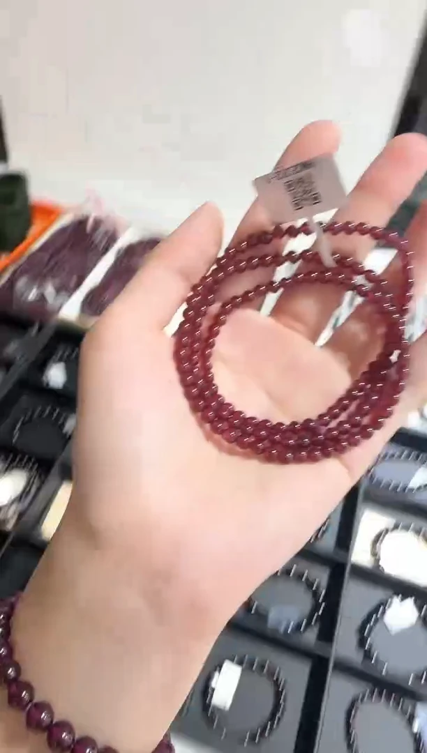 石榴石手串未镶嵌手串